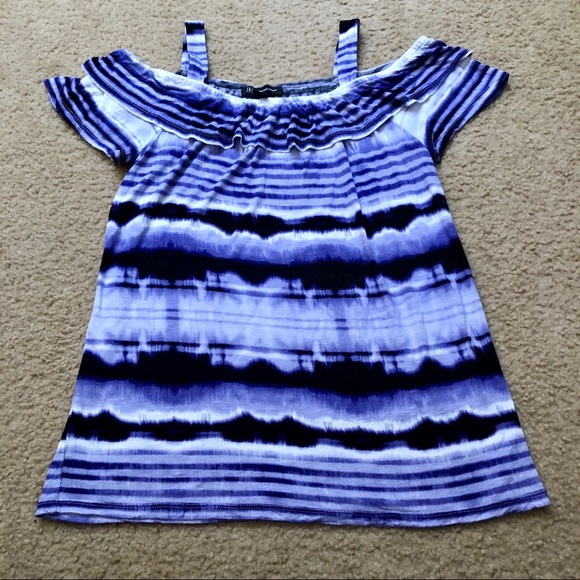 INC Ruffled Cold-Shoulder Top - Picture 3 of 8